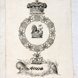 Bookplate of Augustus Frederick, Prince, Duke of Sussex