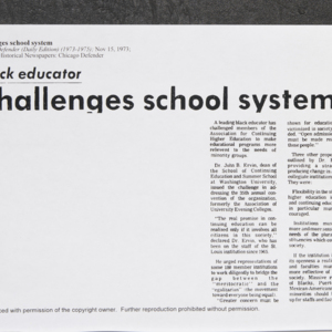 "Black educator challenges school system"