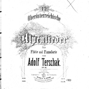 12 Oberösterreichische Alpenlieder : für Flöte und Pianoforte : op. 81. Heft II / von Adolf Terschak.