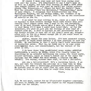 Typed letter [carbon]  from Constance Urdang to Carol Berge, May 21, 1976