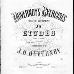 Duvernoy&#039;s exercises : École du méchanisme : 15 études pour le piano