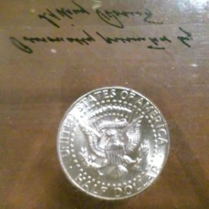 Kennedy half dollar dated 1964