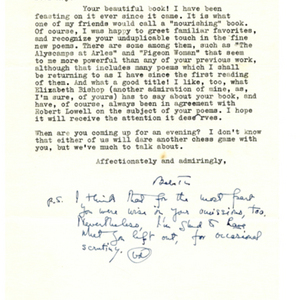Typed letter, signed from Babette Deutsch to May Swenson, February 9, 1963