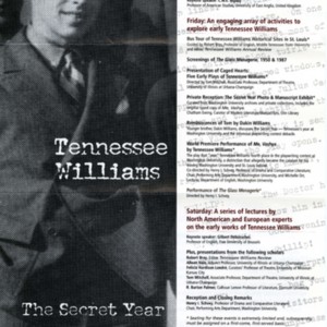 "Tennessee Williams: The Secret Year, International Symposium"
