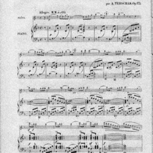 3me sonate : pour flûte et piano : op. 175 / par A. Terschak : transcription pour violon et piano ar c. Hausenblass.