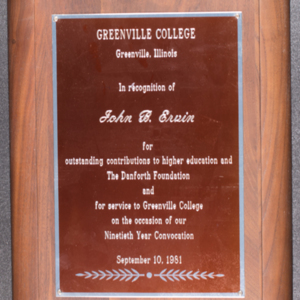 Greenville College award
