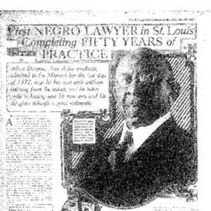 First Negro Lawyer in St. Louis Completing Fifty Years of Practice