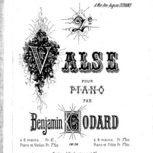 2ème valse ; op. 56 / Benjamin Godard; transcription pour piano et violon par A. Lefort.