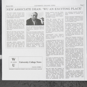 "New Associate Dean: 'WU An Exciting Place'"