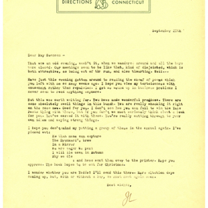 Typed letter, signed from James Laughlin to May Swenson