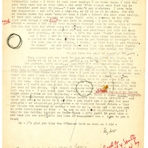 Typed letter, signed from Elizabeth Bishop to May Swenson, July 5, 1965