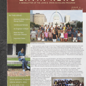 <em>Ervin News&nbsp;</em>A Newsletter of the John B. Ervin Scholars Program Issue 4