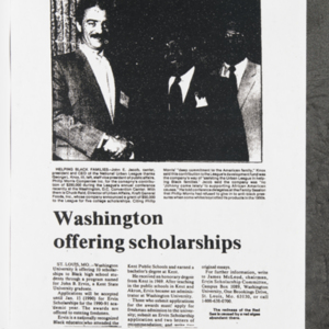 "Washington offering scholarships"
