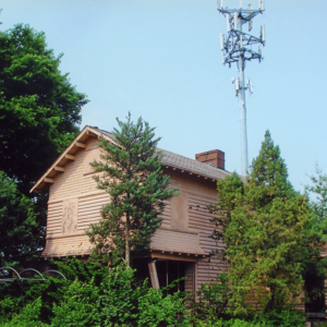 House and cell tower