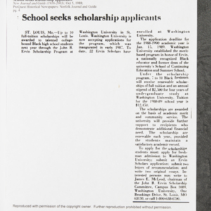 "School seeks scholarship applicants"