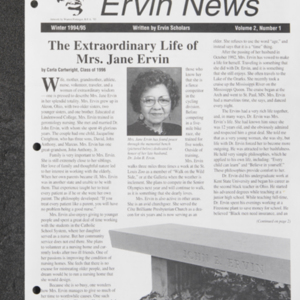 "The Extraordinary Life of Mrs. Jane Ervin"